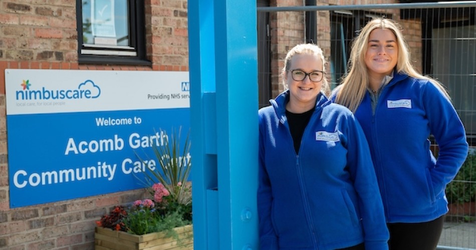 Members of staff outside Acomb Garth Community Care Centre